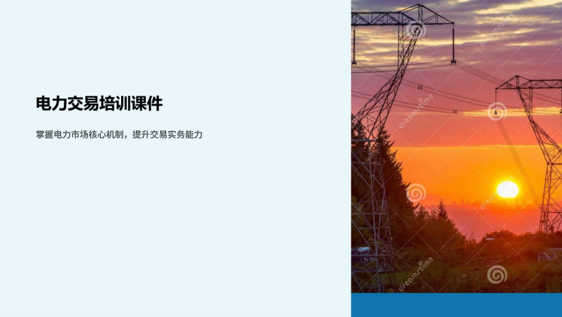电力交易培训PPT：掌握电力市场核心机制，提升交易实务能力