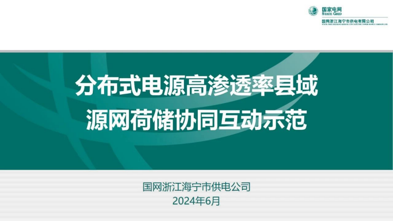 【专家PPT-电力】分布式电源高渗透率县域源网荷储协同互动示范