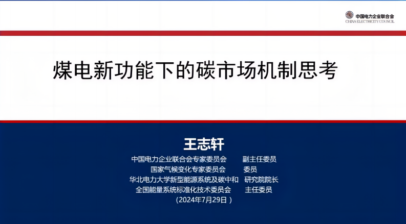 【专家PPT-双碳】煤电新功能下的碳市场机制思考-华北电力大学碳中和研究院院长王志轩